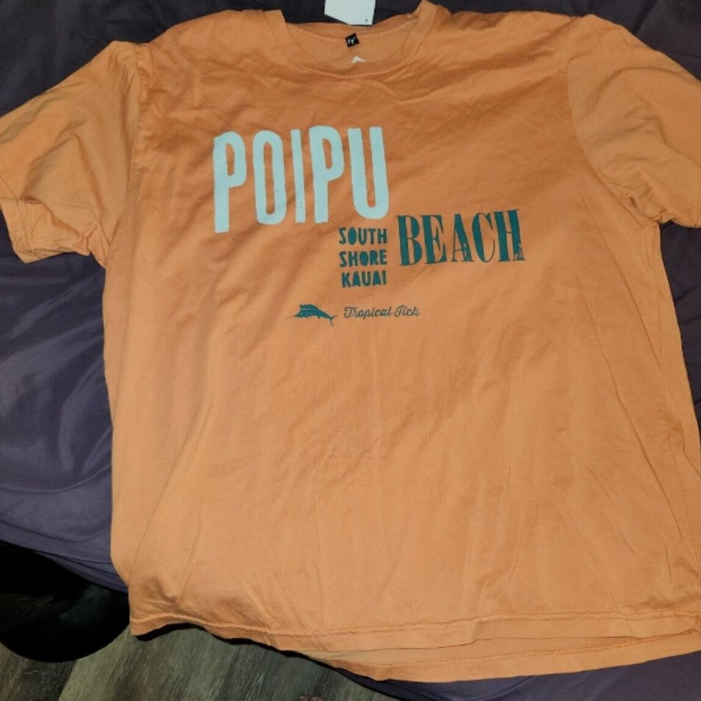 Tommy Bahama XL Tee Shirt Poipu South Shore Beach Kauai Topical Itch